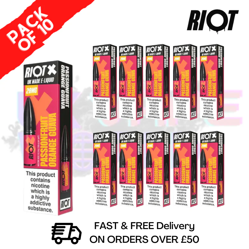 Passionfruit Orange Guava Riot X Nic Salt Box Of 10