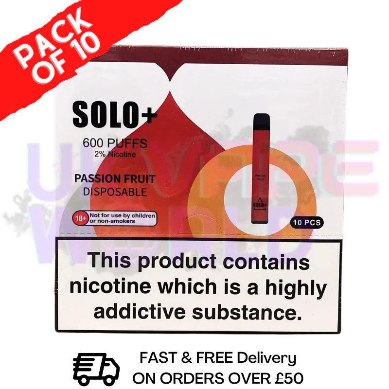 Passionfruit Solo 600puff Bar Box Of 10
