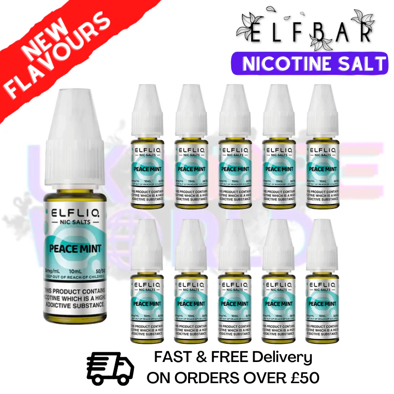 Peace Mint ElfLiq Nic Salt BOX OF 10 - ONLY £14.99