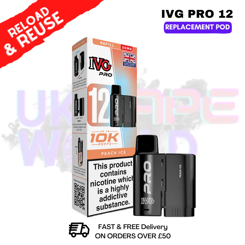 Peach ICE IVG Pro 12 REFIL Pod Pack