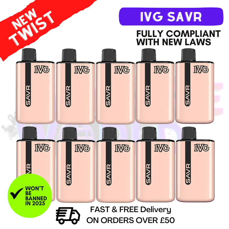 Peach ICE IVG Savr 3K Puff Box Of 10