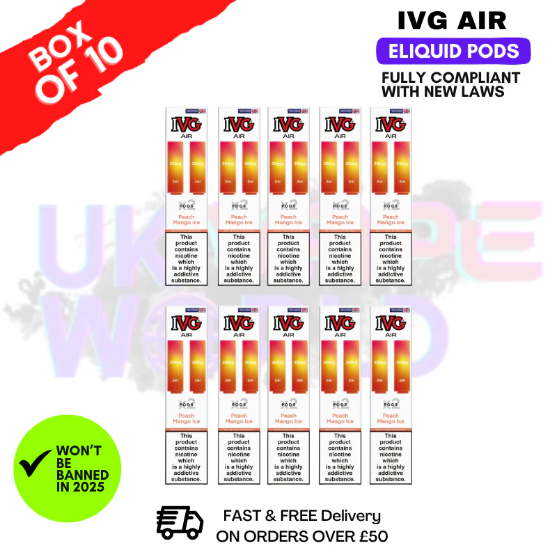 Peach Mango ICE IVG AIR Prefilled Pod Box Of 10