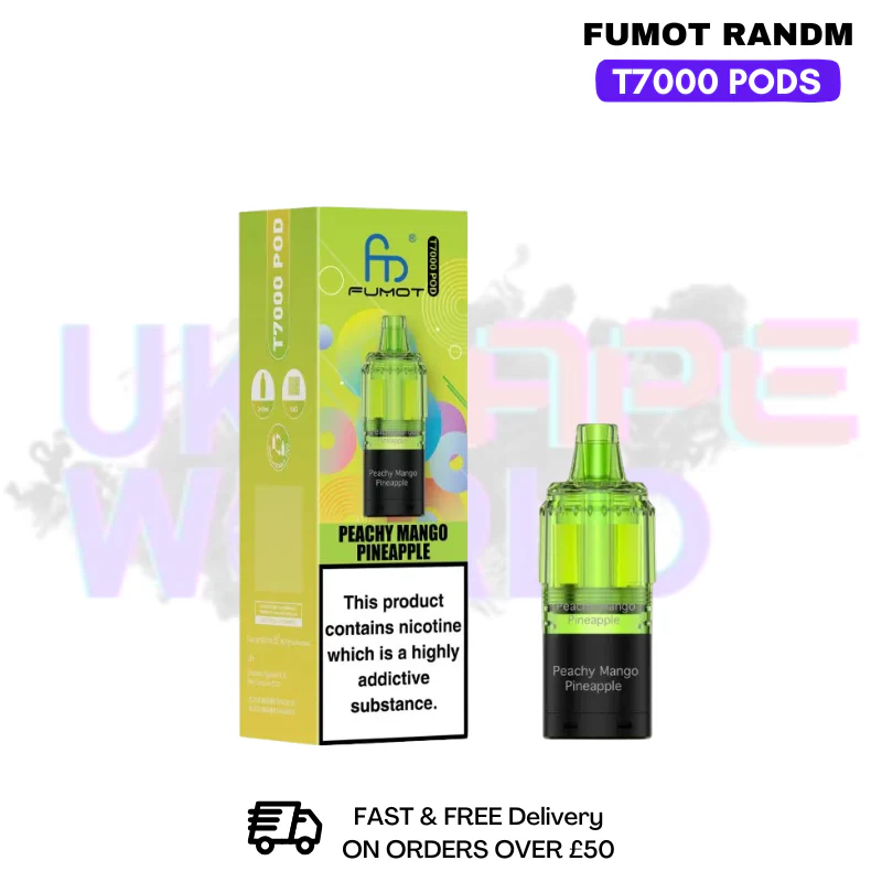 Peach Mango Pineapple Fumot T7000 RandM 7K Replacement Pods