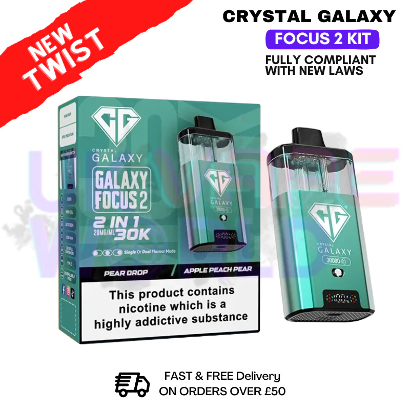 Pear Drop Crystal Galaxy 30K Focus 2 Puff Kit