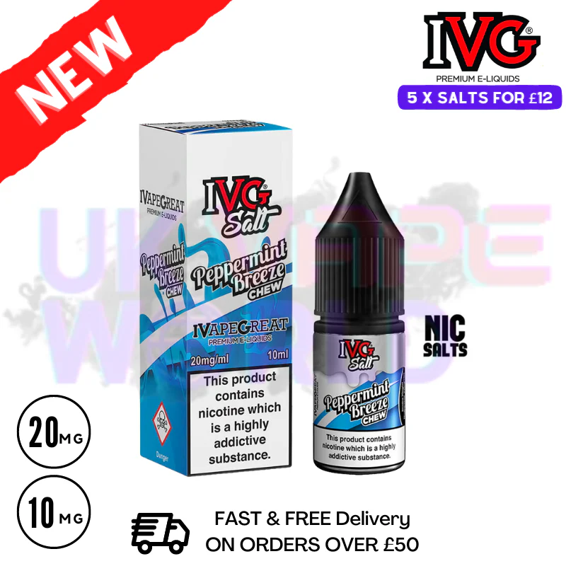 Peppermint Breeze Chew IVG Salt 10ml Nic Eliquid