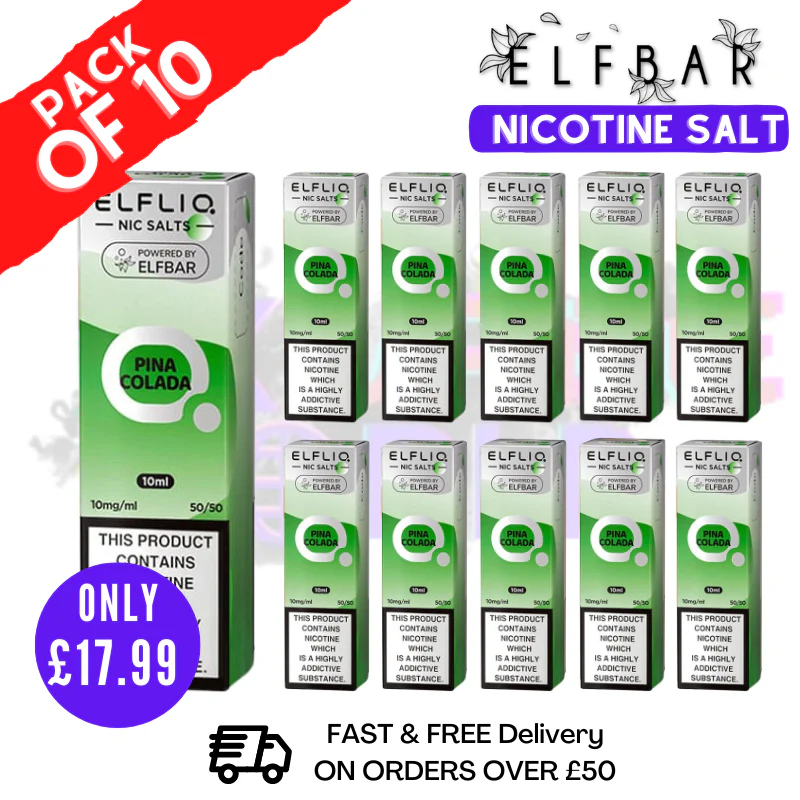 Pina Colada ElfLiq Nic Salt BOX OF 10 - ONLY £17.99