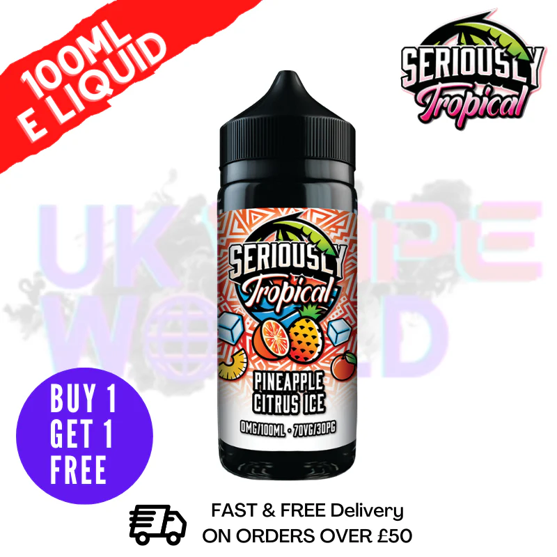 Pineapple Citrus ICE Seriously Tropcial 100ML Eliquid Shortfill E Juice