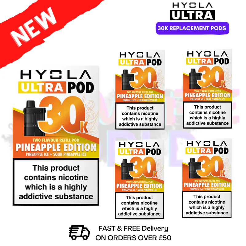 Pineapple Edition Hyola 30K Replacement Pods Box Of 5