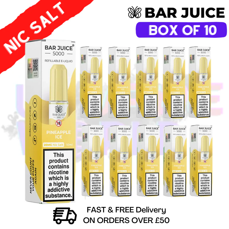 Pineapple ICE Bar Juice 5000 Nic Salt | Box of 10 | ONLY £16.99