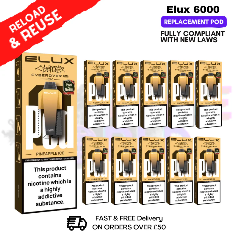 Pineapple ICE Elux 6K Replacement Pods Box Of 10