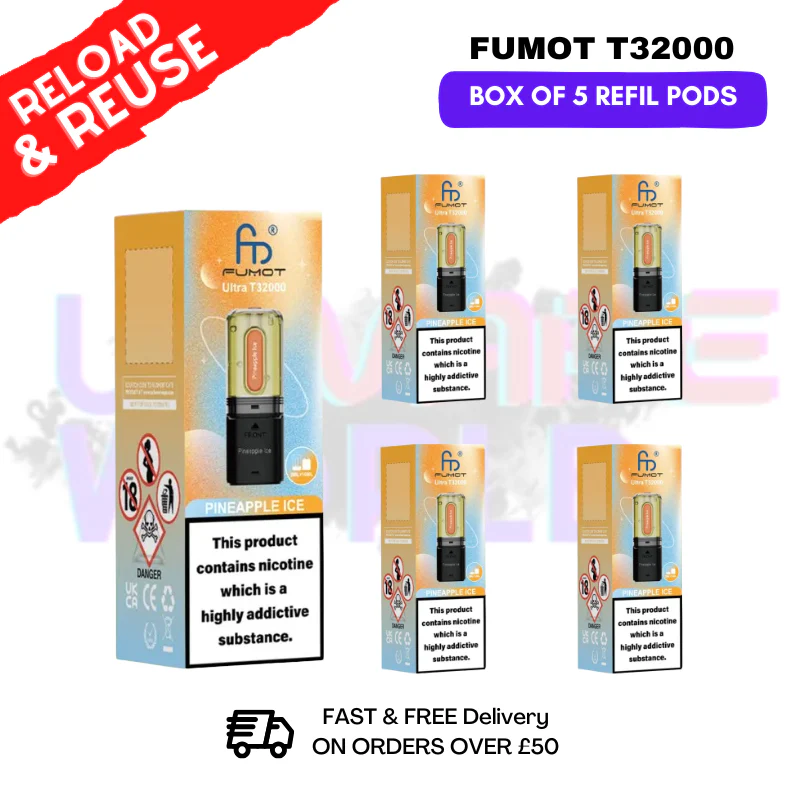 Pineapple ICE Fumot T32000 REPLACEMENT PODS - BOX OF 5