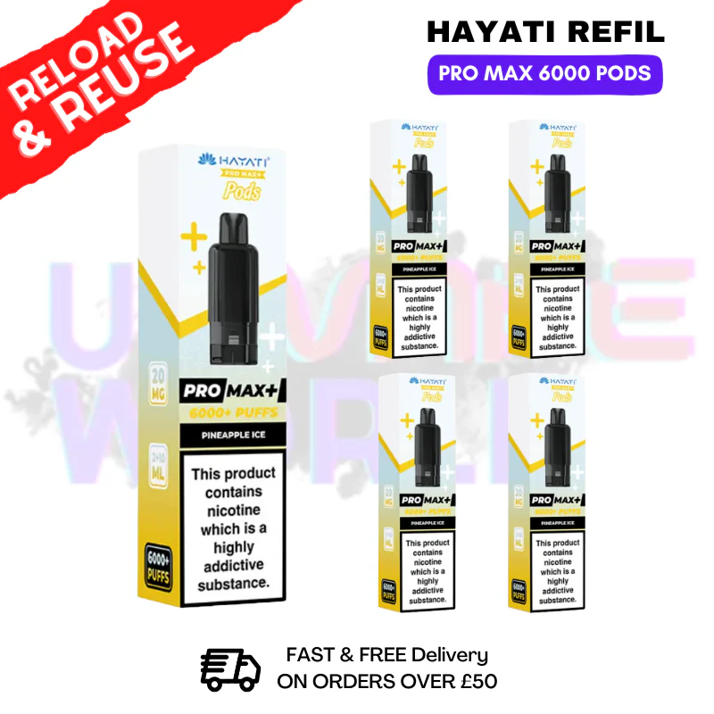 Pineapple ICE Hayati ProMax 6K Replacement Pods Box Of 5