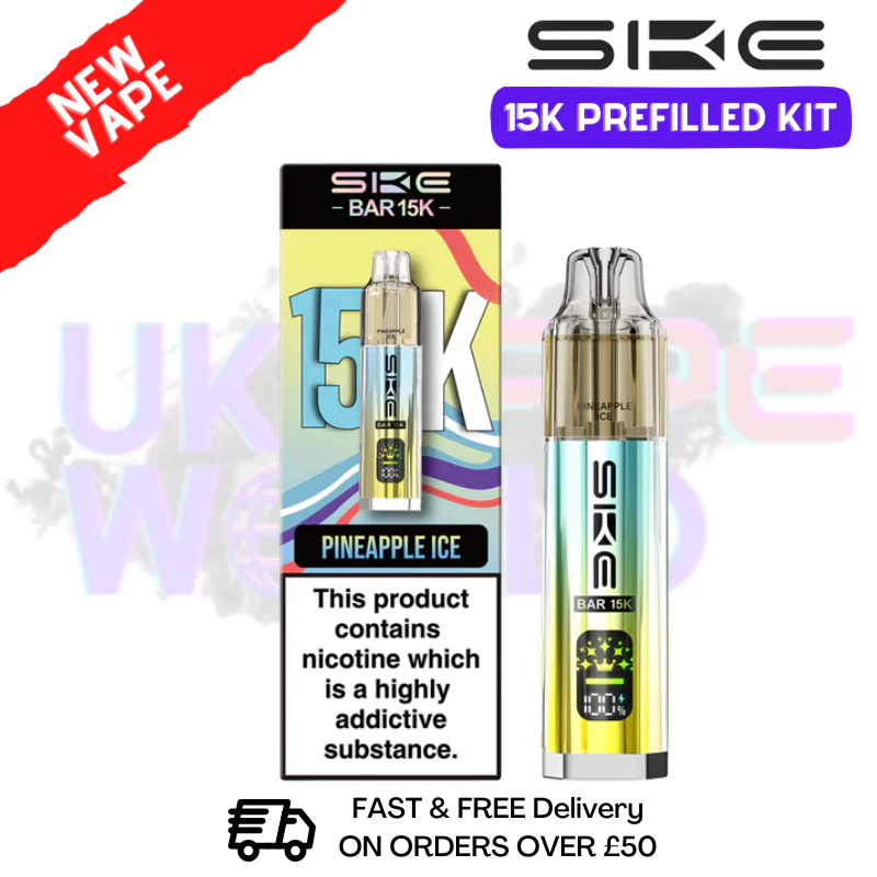 Pineapple Ice SKE 15K Puff Prefilled Pod Kit - £8.49