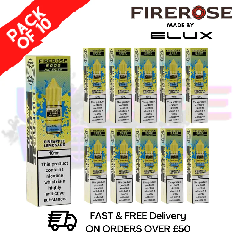 Pineapple Lemonade Firerose 5000 Nic Salt Box Of 10
