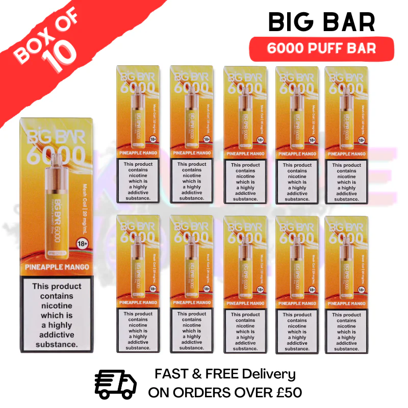 Pineapple Mango Feoba PRO 6000 Puff 6K Box Of 10