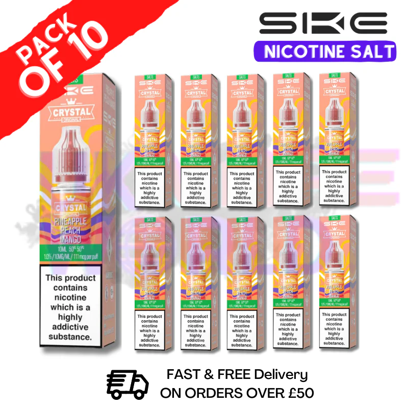 Pineapple Peach Mango Crystal SKE Nic Salt Box / Pack Of 10