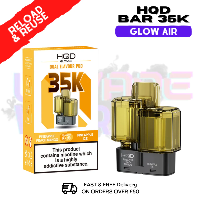 Pineapple Peach Mango  HQD 35K Glow Air Replacement Pods