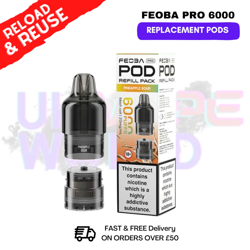 Pineapple Sour FEOBA Pro 6000 Replacement Pods