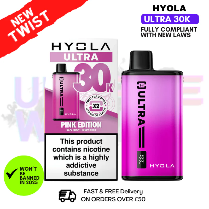 Pink Edition Hyola Ultra 30K Puff Prefilled Pod Kit