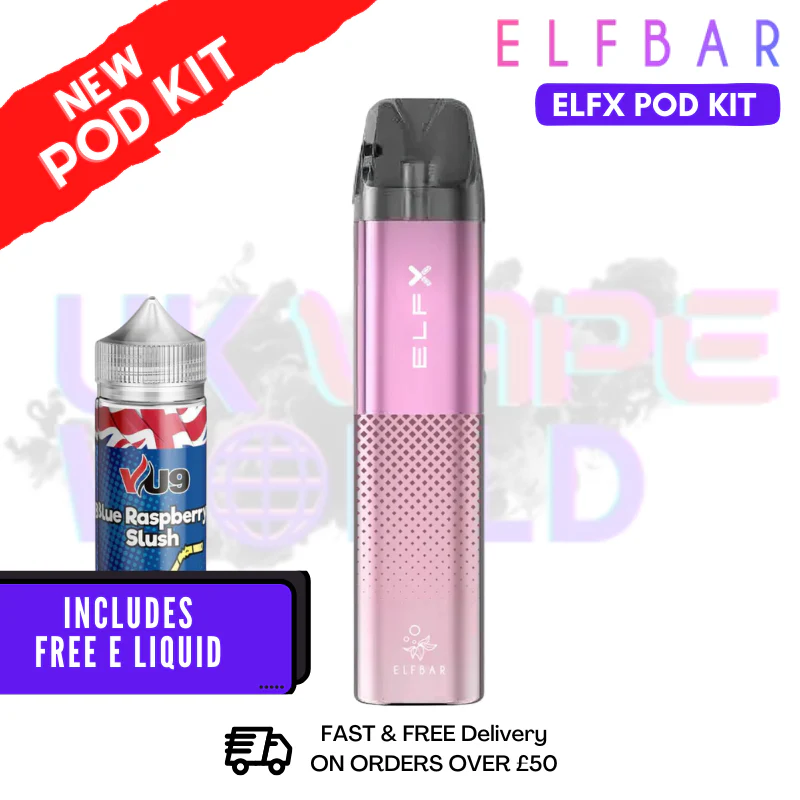 Pink Elf Bar ELFX Refillable Pod Vape Kit
