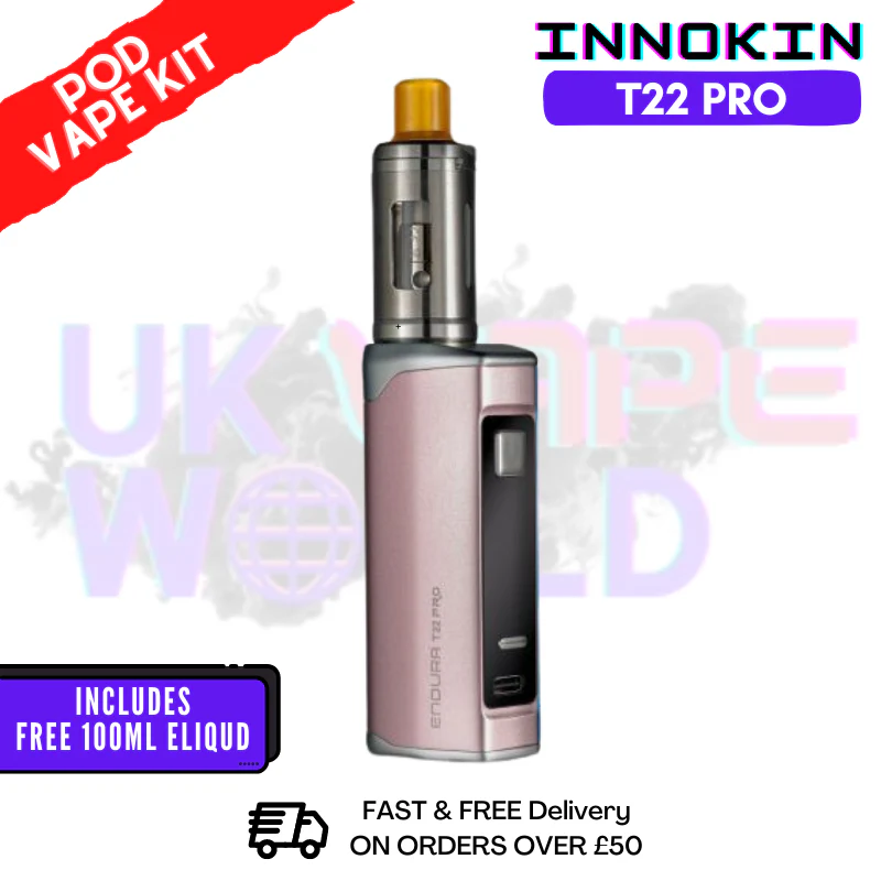 Pink Innokin Endura T22 Pro Kit + FREE 100ML E Liquid