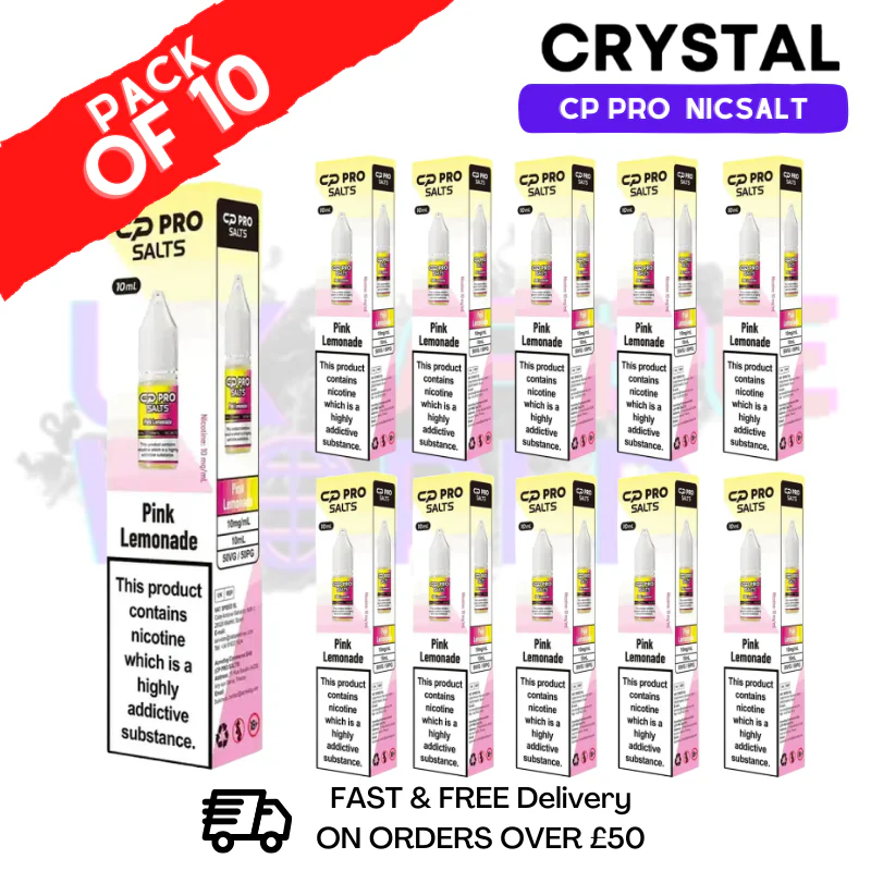 Pink Lemonade Crystal CP Pro Nic Salts Box Of 10