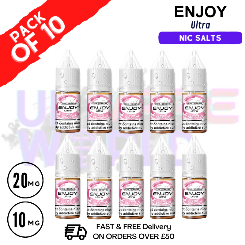 Pink Lemonade Enjoy Ultra 9000 Nic Salt Box Of 10