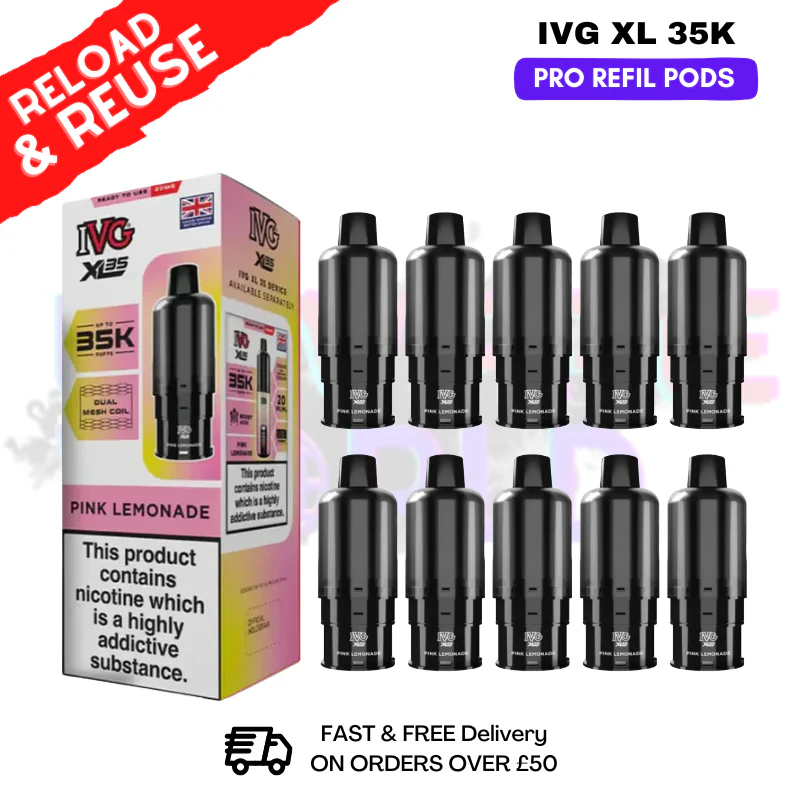 Pink Lemon IVG XL 35K Replacement Pods Box Of 10
