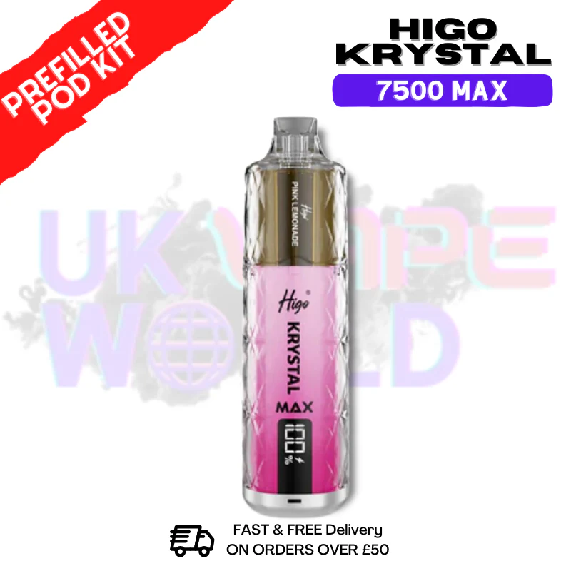 Pink Lemonade Krystal Higo 7500 Max Prefilled Pod Kit