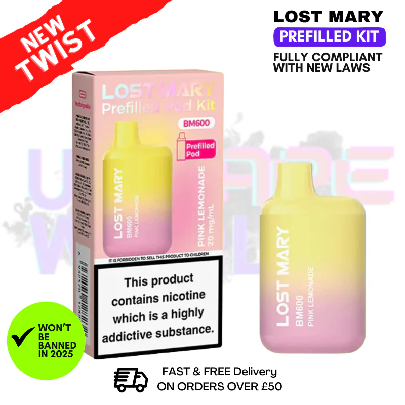 Pink Lemonade Lost Mary BM600 Prefilled Pod Kit