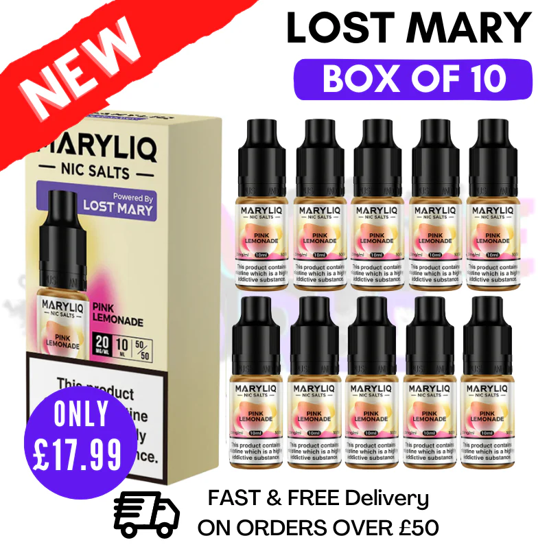 Pink Lemonade MaryLiq Nic Salt BOX OF 10