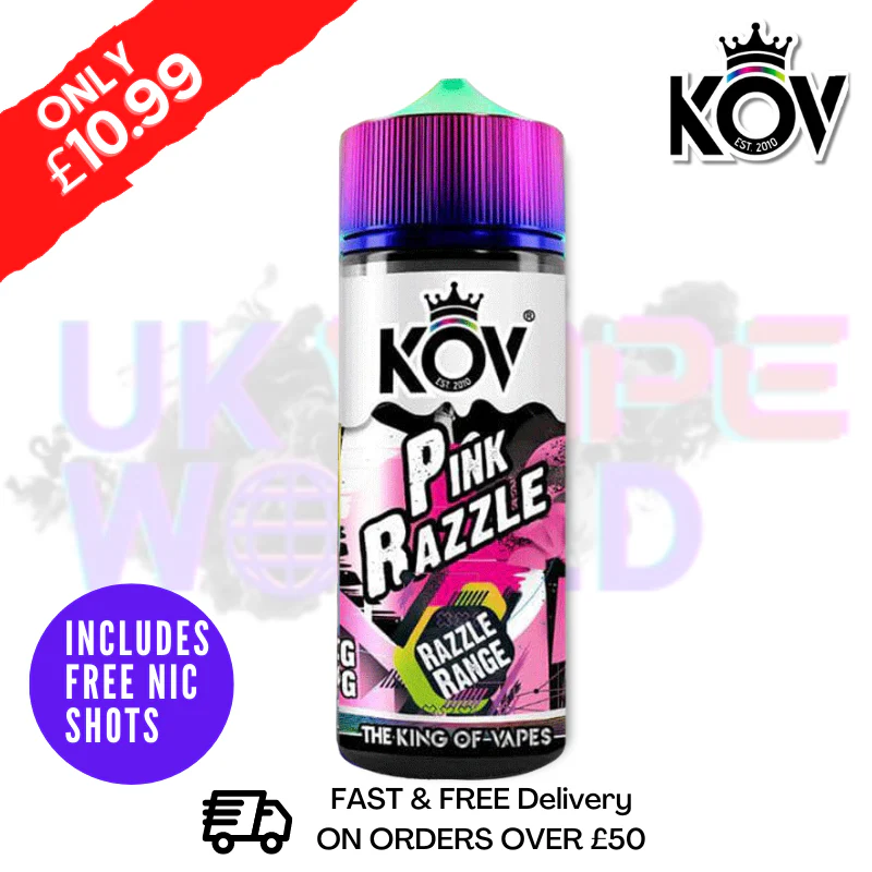 Pink Razzle Range KOV 100ML Eliquid Shortfill E Juice