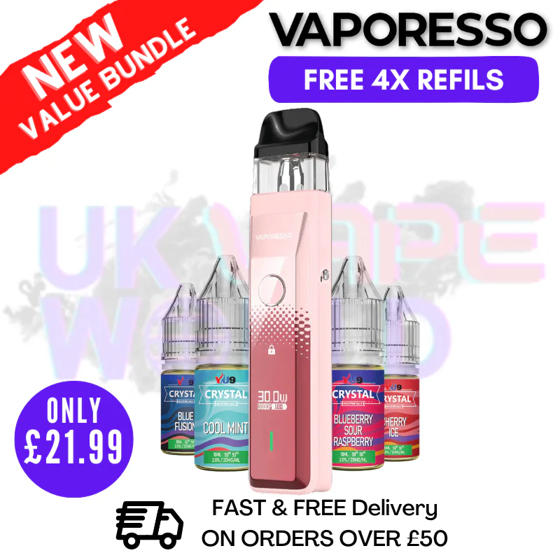 Pink Vaporesso Xros Pro Pod Kit | FREE 4X REFILS | £21.99