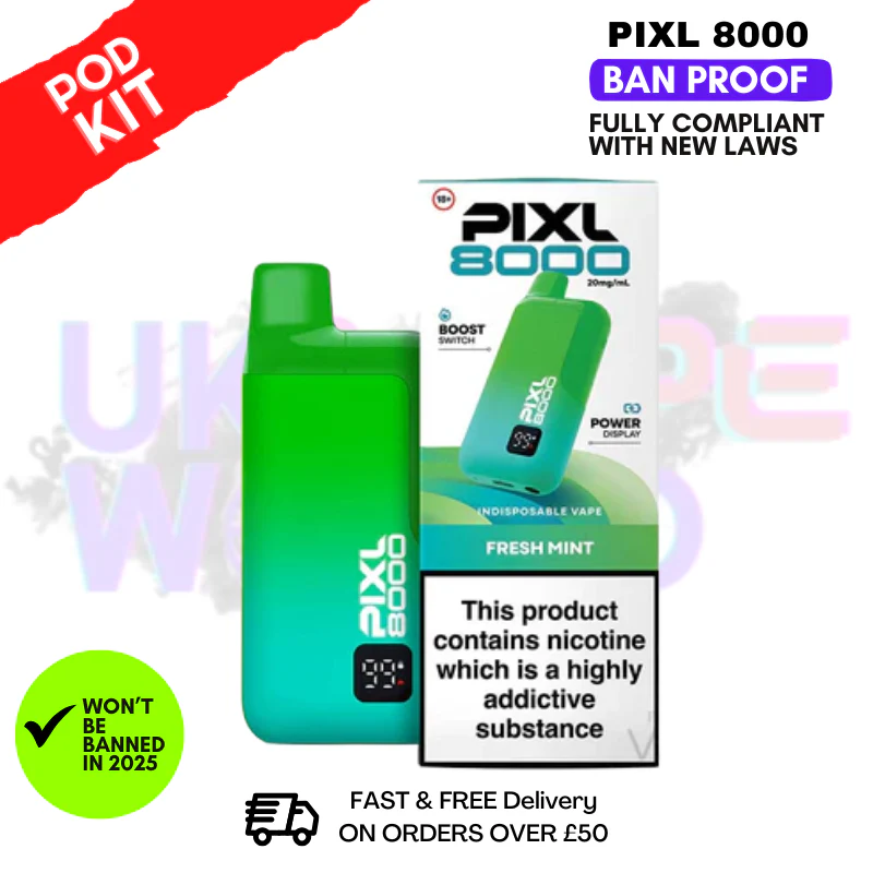 Pixl 8000 Puff Vape Pod Kit | ANY 2 FOR £14 - Image 8