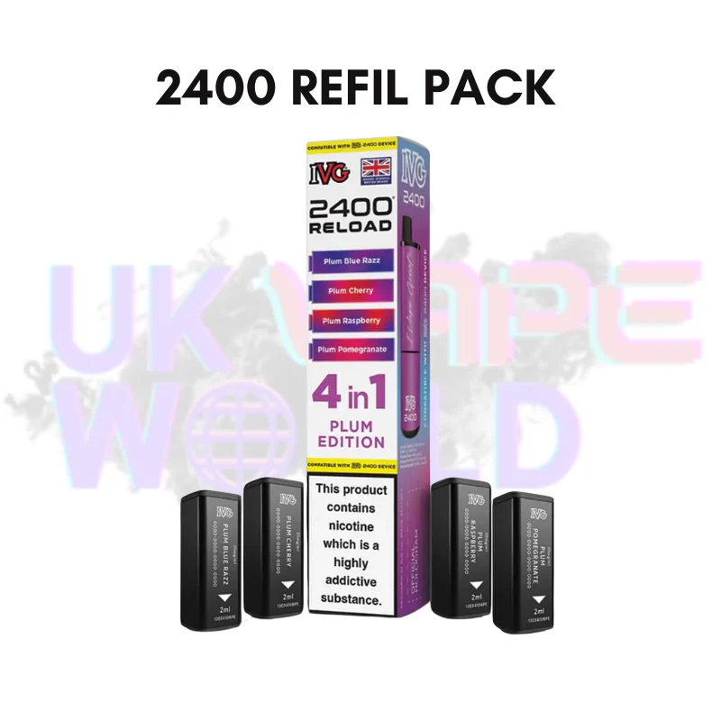 Plum Edition IVG 2400 RELOAD Pods - Box Of 10 - Image 2