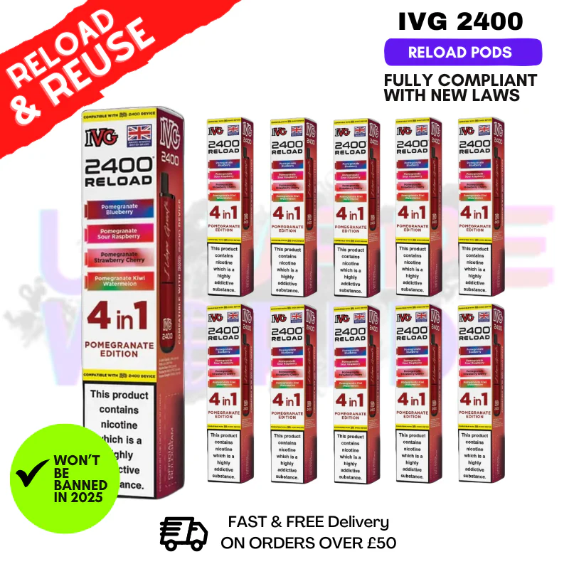 Pomegranate Edition IVG 2400 RELOAD Pods - Box Of 10