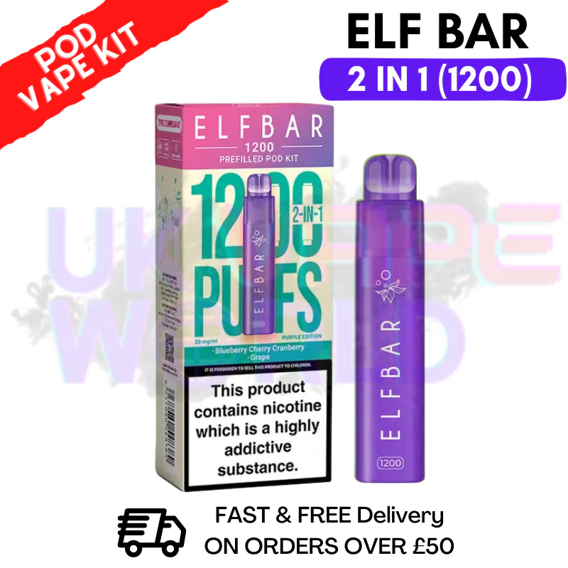 Purple Edition Elf Bar 1200 Puffs Prefilled Pod Kit