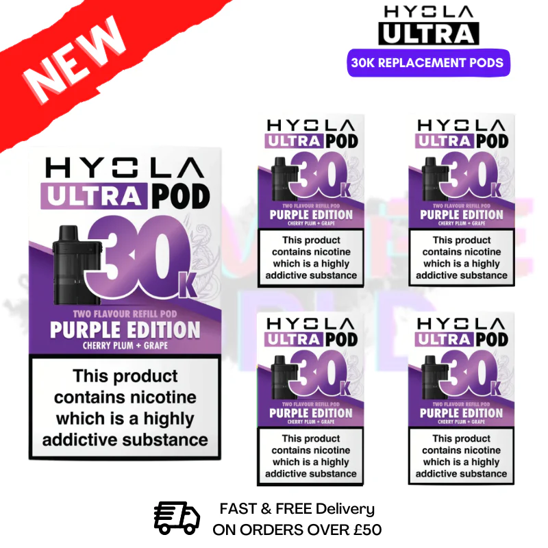 Purple Edition Hyola 30K Replacement Pods Box Of 5