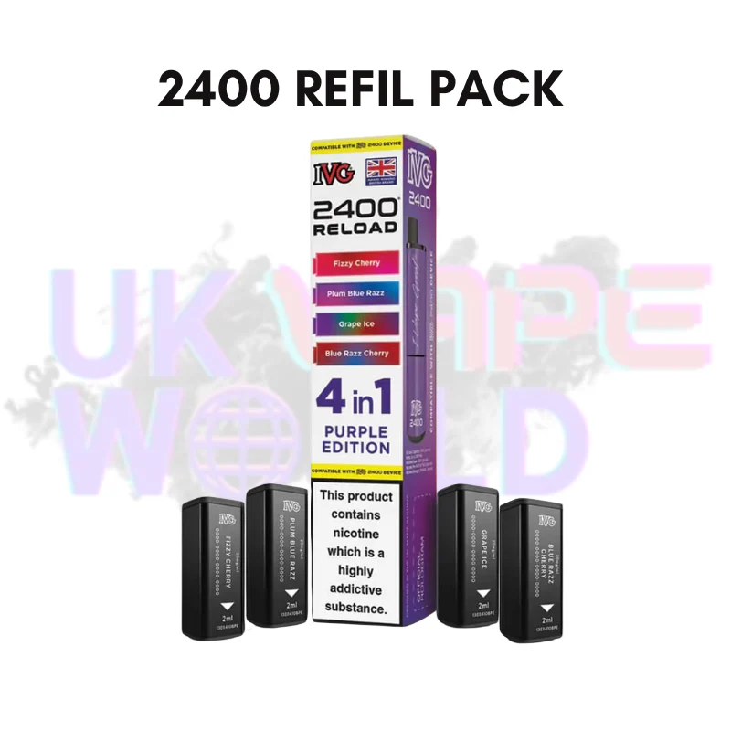 Purple Edition IVG 2400 RELOAD Pods - Box Of 10 - Image 2