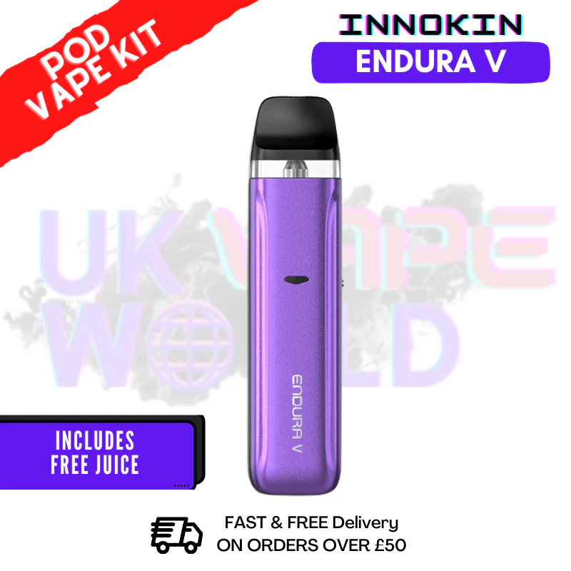 Purple Innokin Endura V Pod Kit + Free 2x Salt