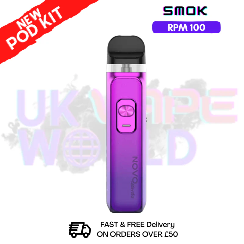 Purple Pink Smok Novo Master 30K Pod Kit + Free Nic Salt (PRICE £12.99)