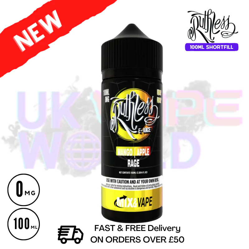Rage Ruthless 100ml shortfill e liquid - £7.99