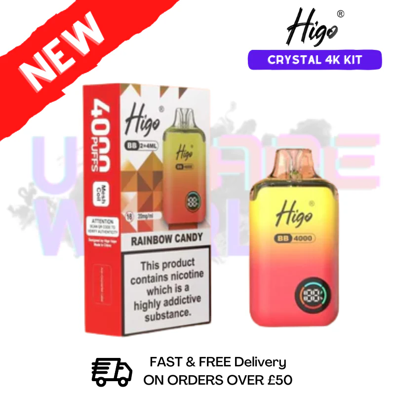 Rainbow Candy Crystal Higo 4K 4000 Puff Pod Kit