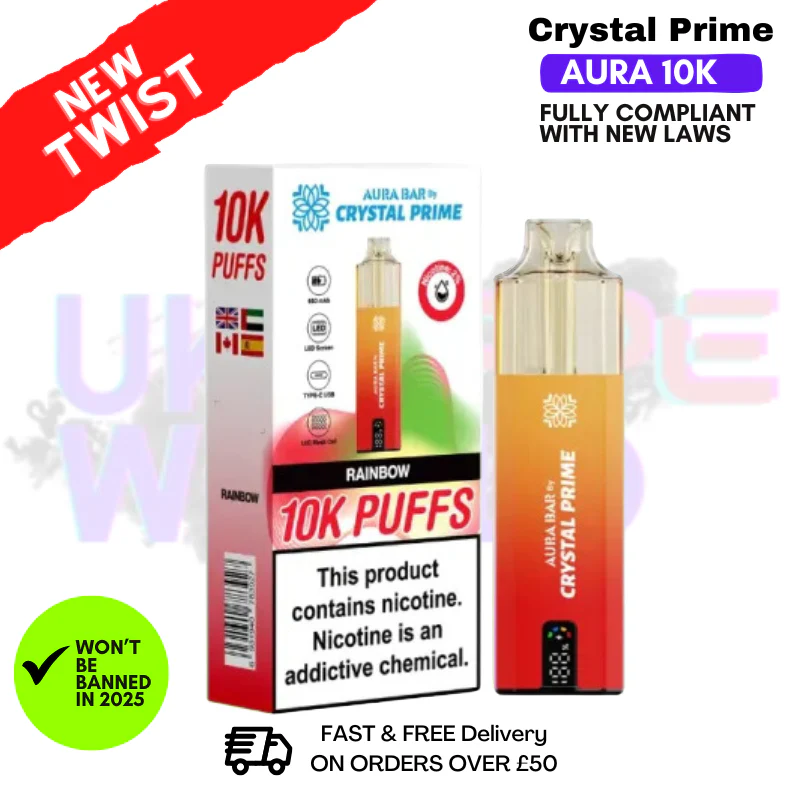 Rainbow Crystal Prime 10K Puff Pod Kit