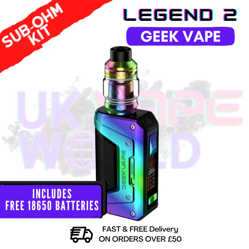 Rainbow GeekVape Aegis Legend 2 L200 Sub Ohm Kit - ONLY £44.99