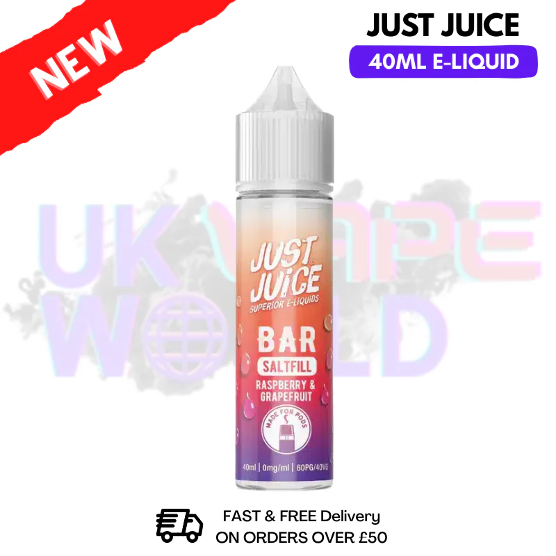 Raspberry Grapefruit Just Juice 40ml Saltfill E-Liquid