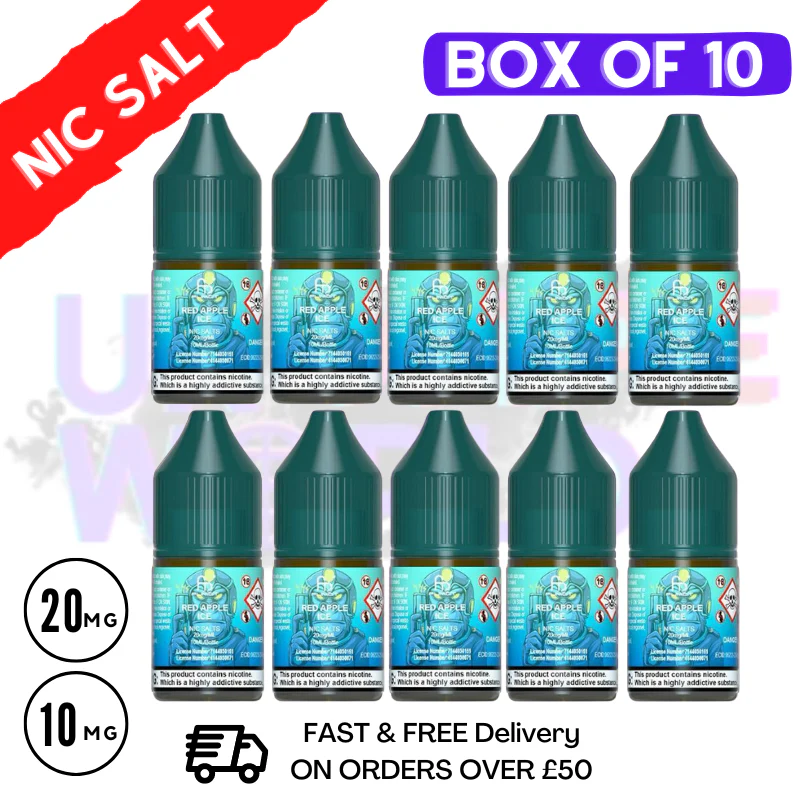 Red Apple Ice RandM Tornado 7000 Nic Salt BOX OF 10