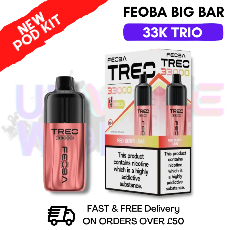Red Berry Lime Feoba Treo 33K Puff Pod Kit