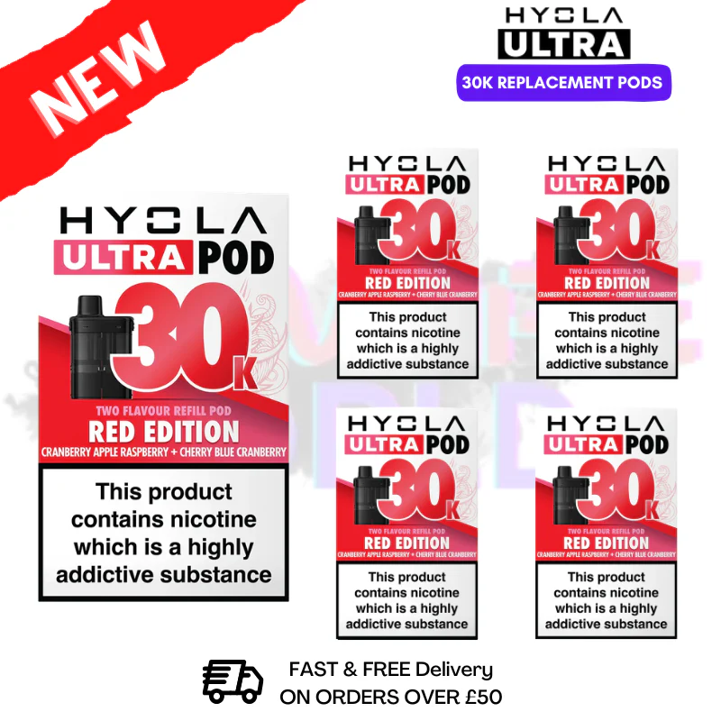 Red Edition Hyola 30K Replacement Pods Box Of 5