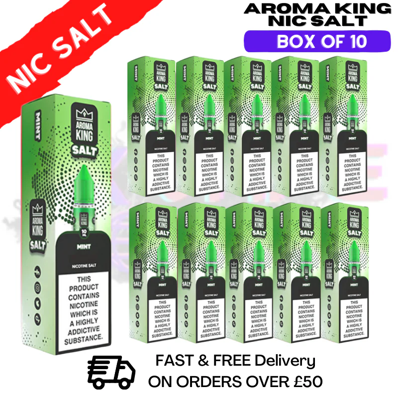 Mint Aroma King Box Of 10 Nicotine Nic Salts